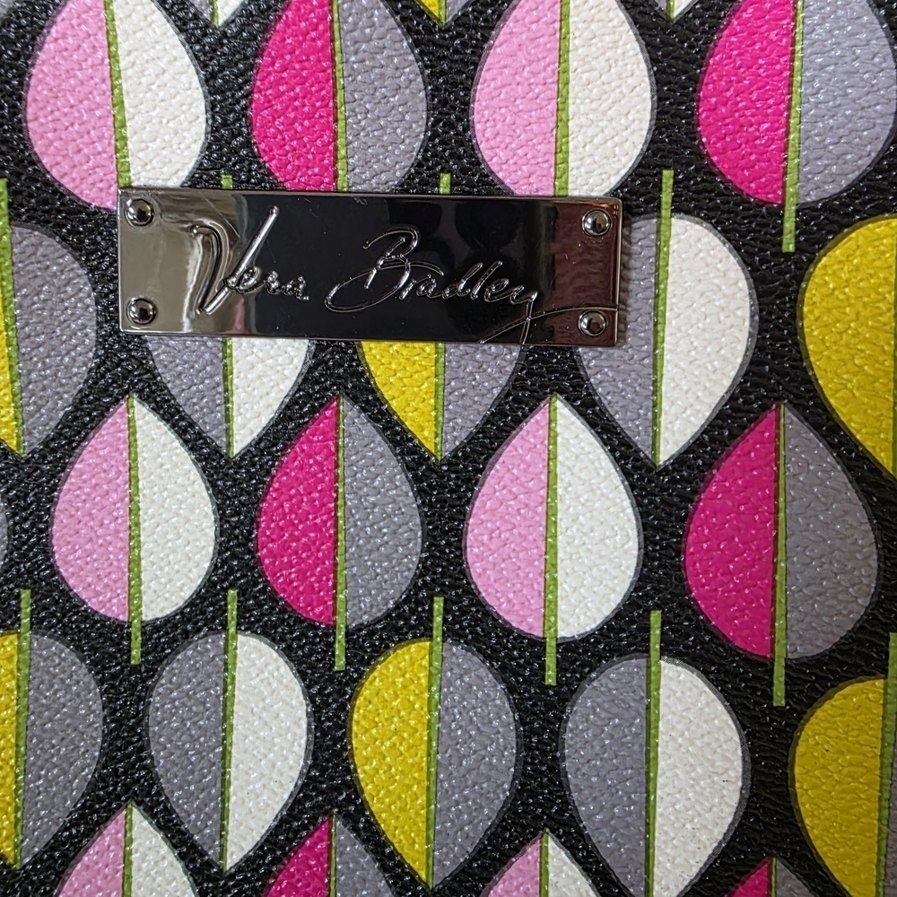 Vera Bradley Retired Large Tote &  Matching Wallet- Moon Drops Pattern - Picture 5 of 14